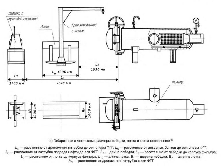Чертеж блочного фильтра ФГГ-800